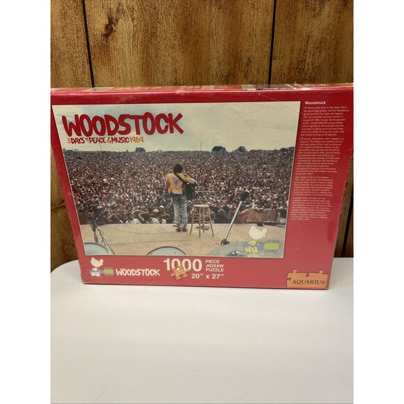 Aquarius WOODSTOCK 3 Days Peace & Music 1000 Piece Jigsaw Puzzle 20"x27" NEW - Picture 2 of 3